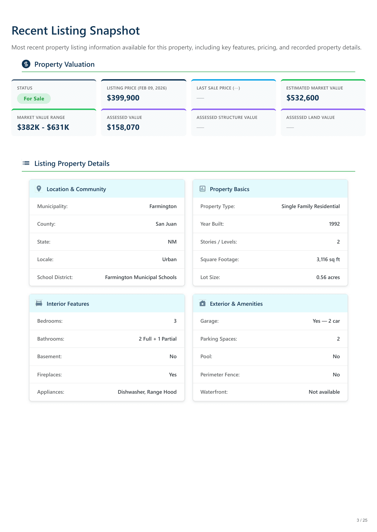 840 Santa Barbara Drive, Farmington, NM report — page 3